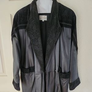 Pelle Studios ( Wilson leather) size large,  black trench coat